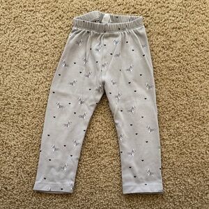 Zara Cute Gray Zebra Print Baby Pants